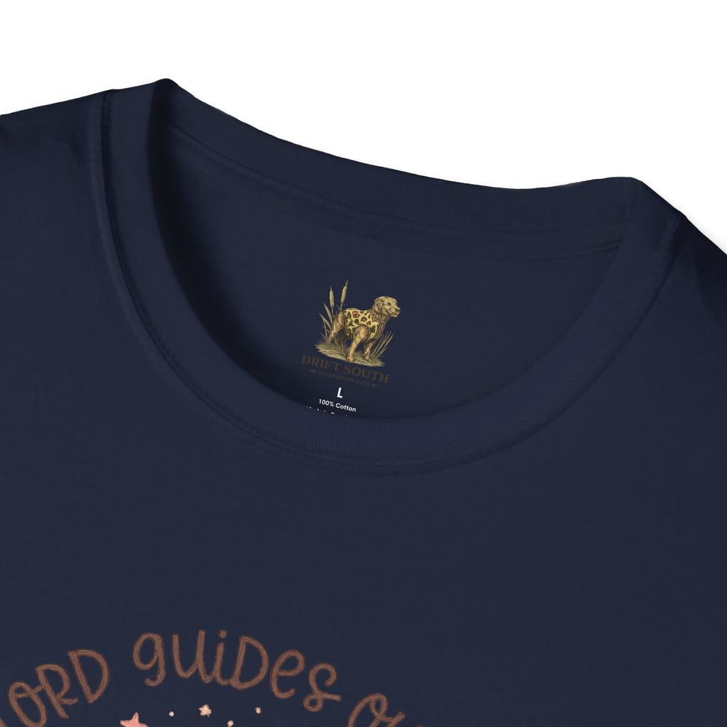 Christian Cowboy Boot T-Shirt — “The Lord Guides Our Steps” Floral Western Tee