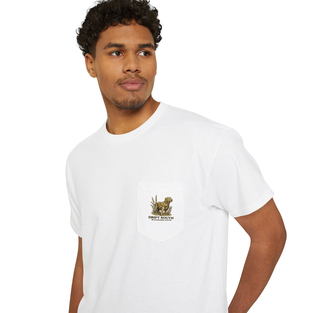 Drift South Retriever Heritage Pocket Tee | Established 2026