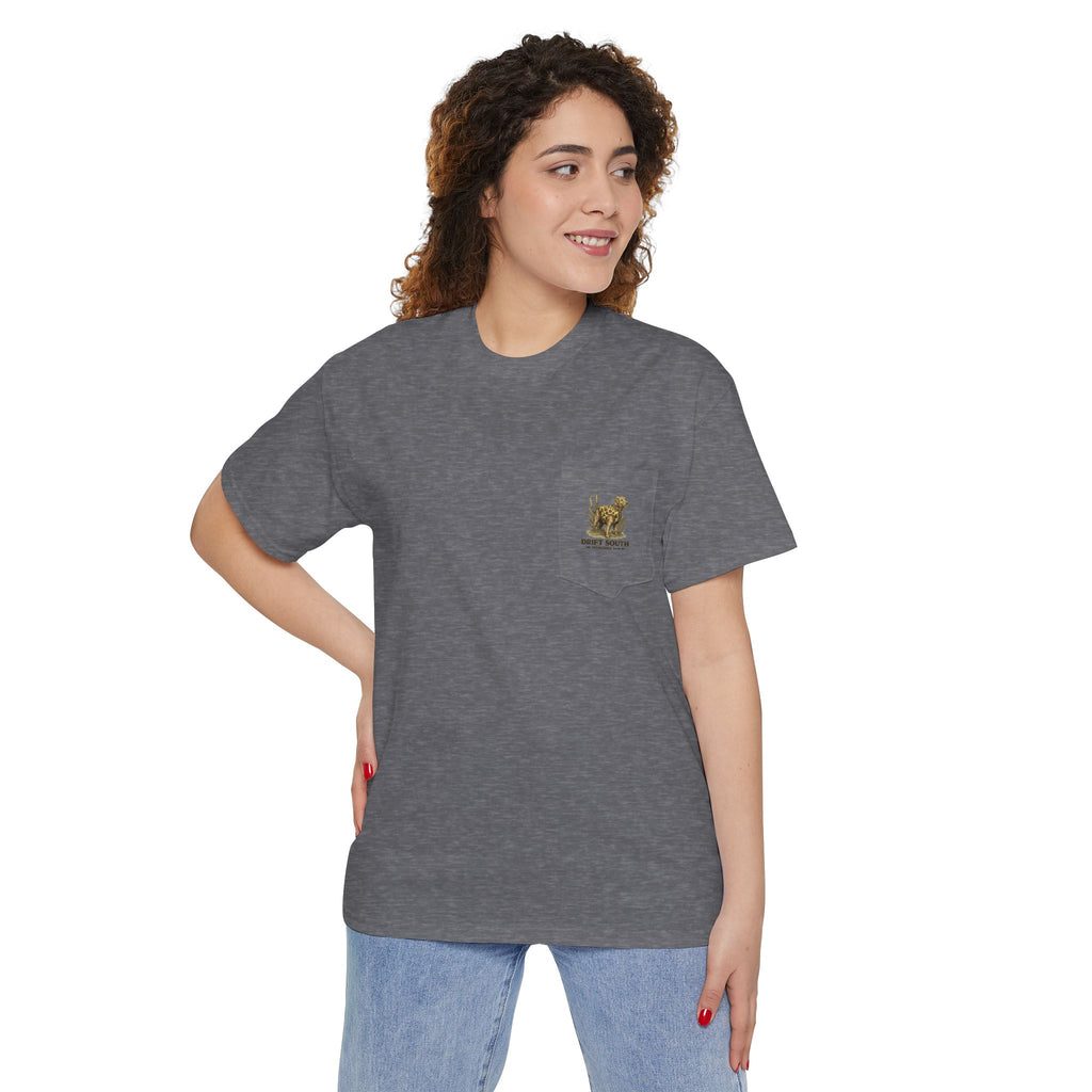 Drift South Retriever Heritage Pocket Tee | Established 2026