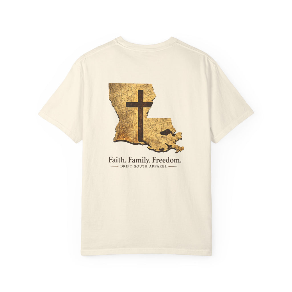 Drift South™-Louisiana Faith Shirt | Drift South Apparel – Faith Family Freedom Tee