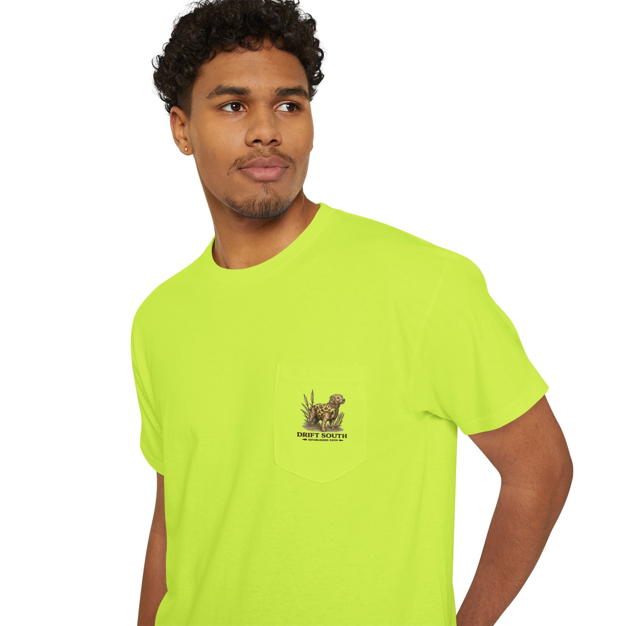 Drift South Retriever Heritage Pocket Tee | Established 2026