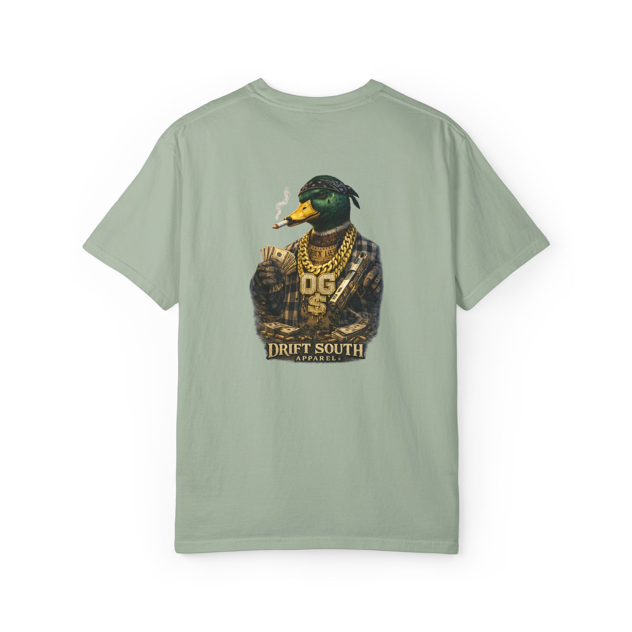 Gangster Mallard Duck T-shirt | Duck with Chains and Money