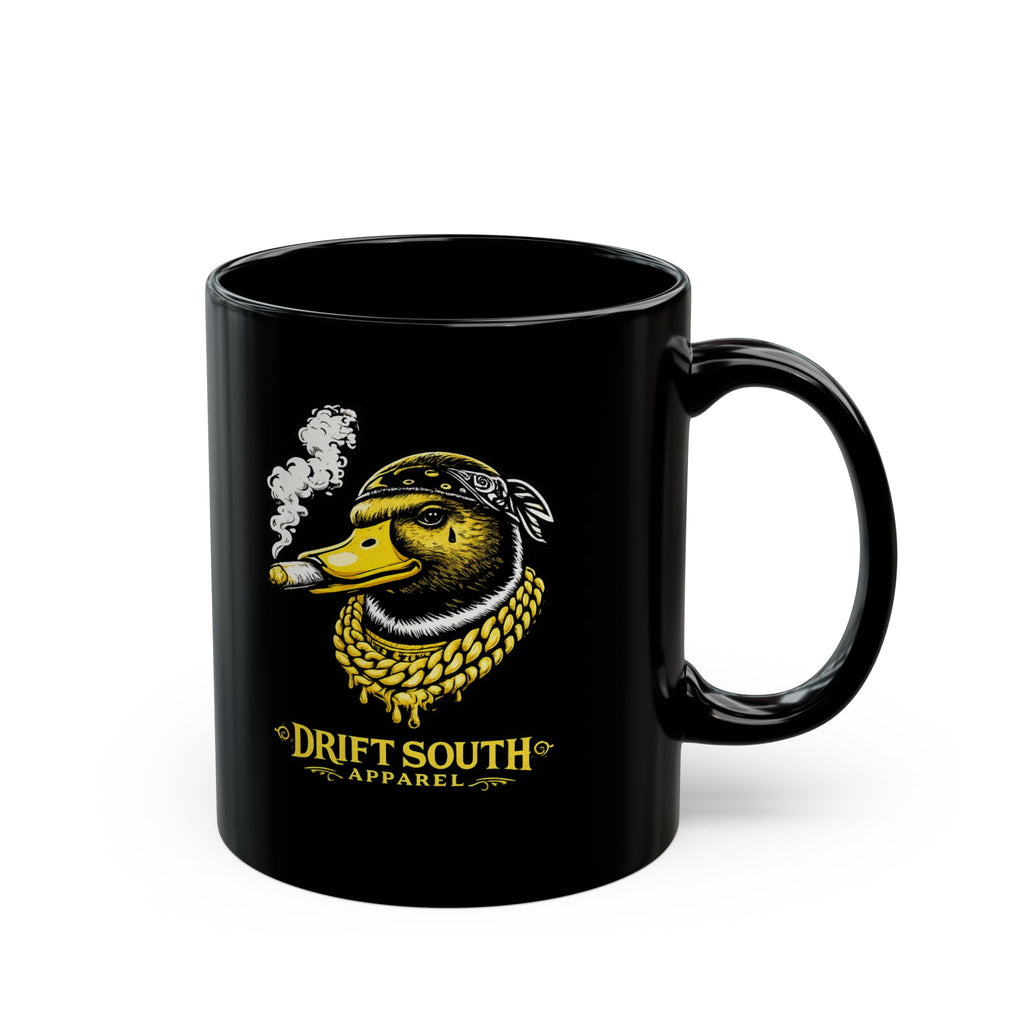 Drift South™ Black Duck Mug – Smoky Duck Head Coffee Cup (11oz & 15oz)
