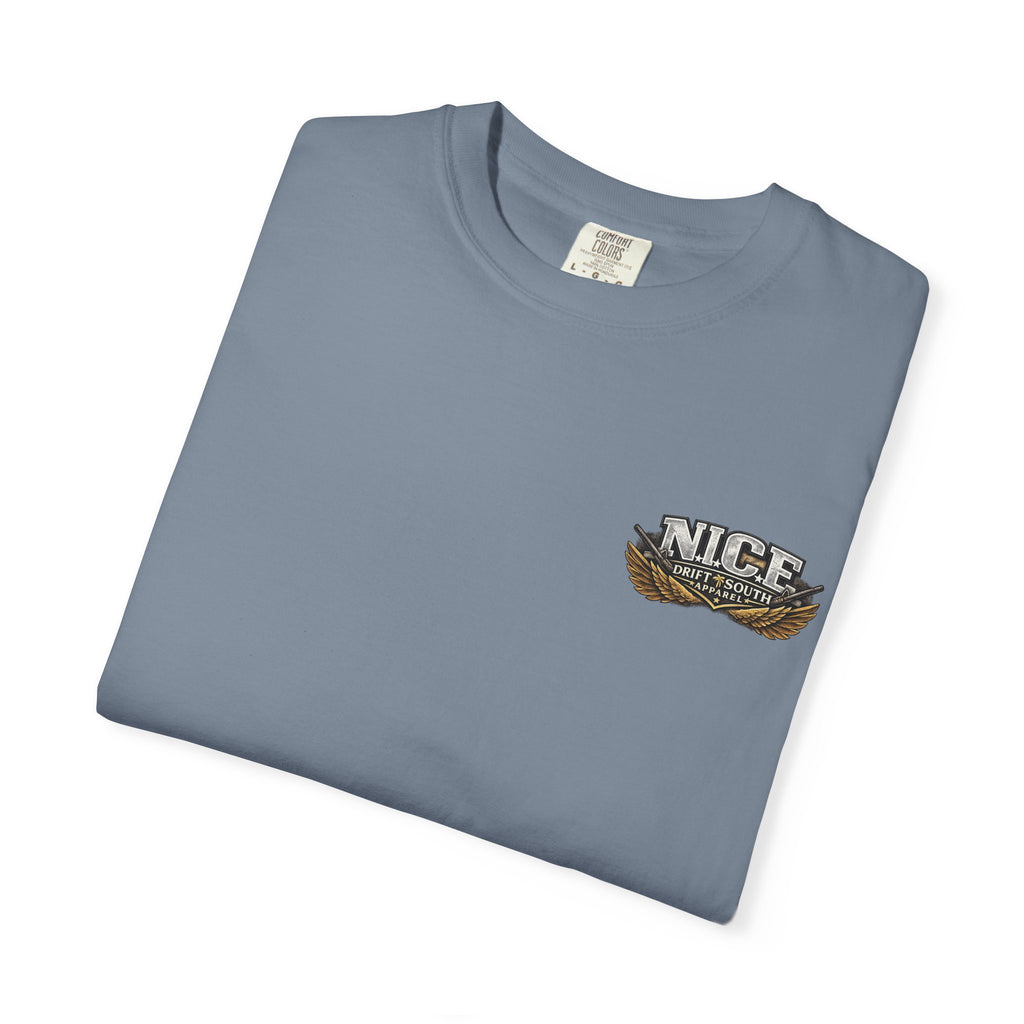 Drift South™-Patriotic “NICE” Eagle T-Shirt — Protecting Our Borders & Nation Graphic Tee