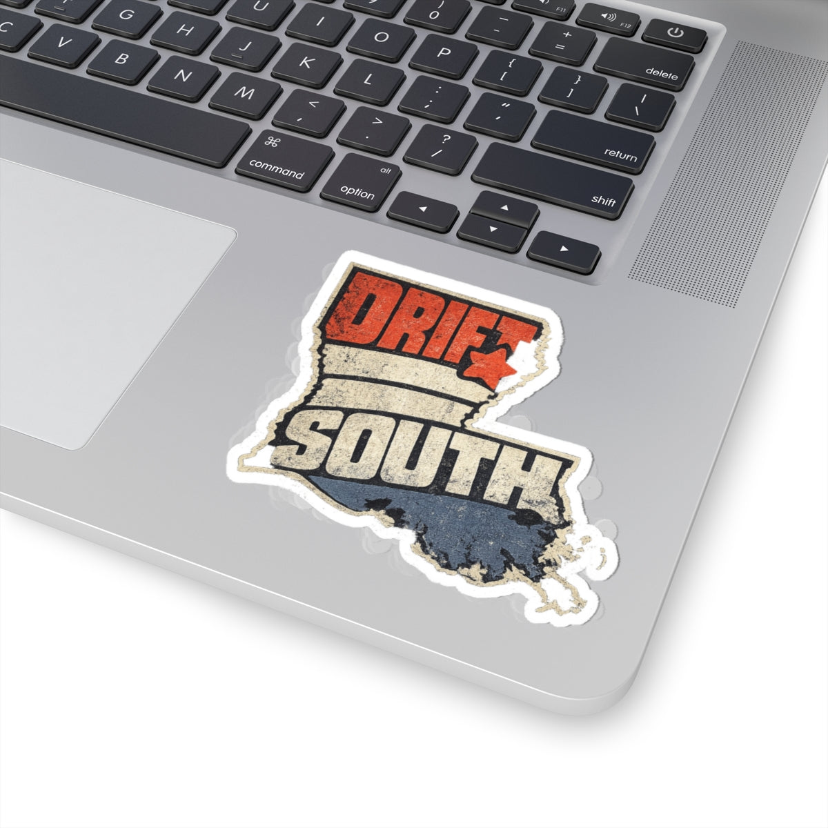 Drift South Louisiana Sticker — Vintage State Map Kiss-Cut Decal