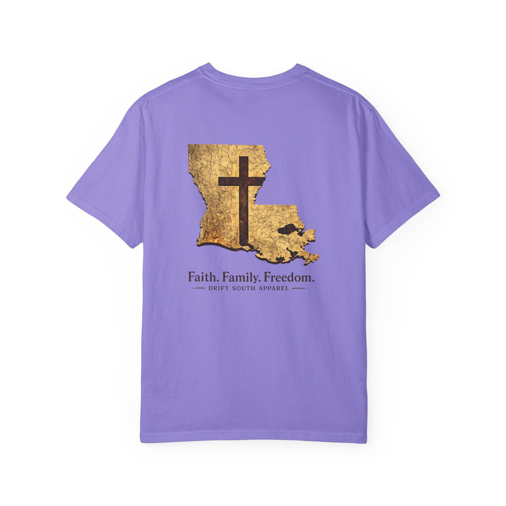 Drift South™-Louisiana Faith Shirt | Drift South Apparel – Faith Family Freedom Tee