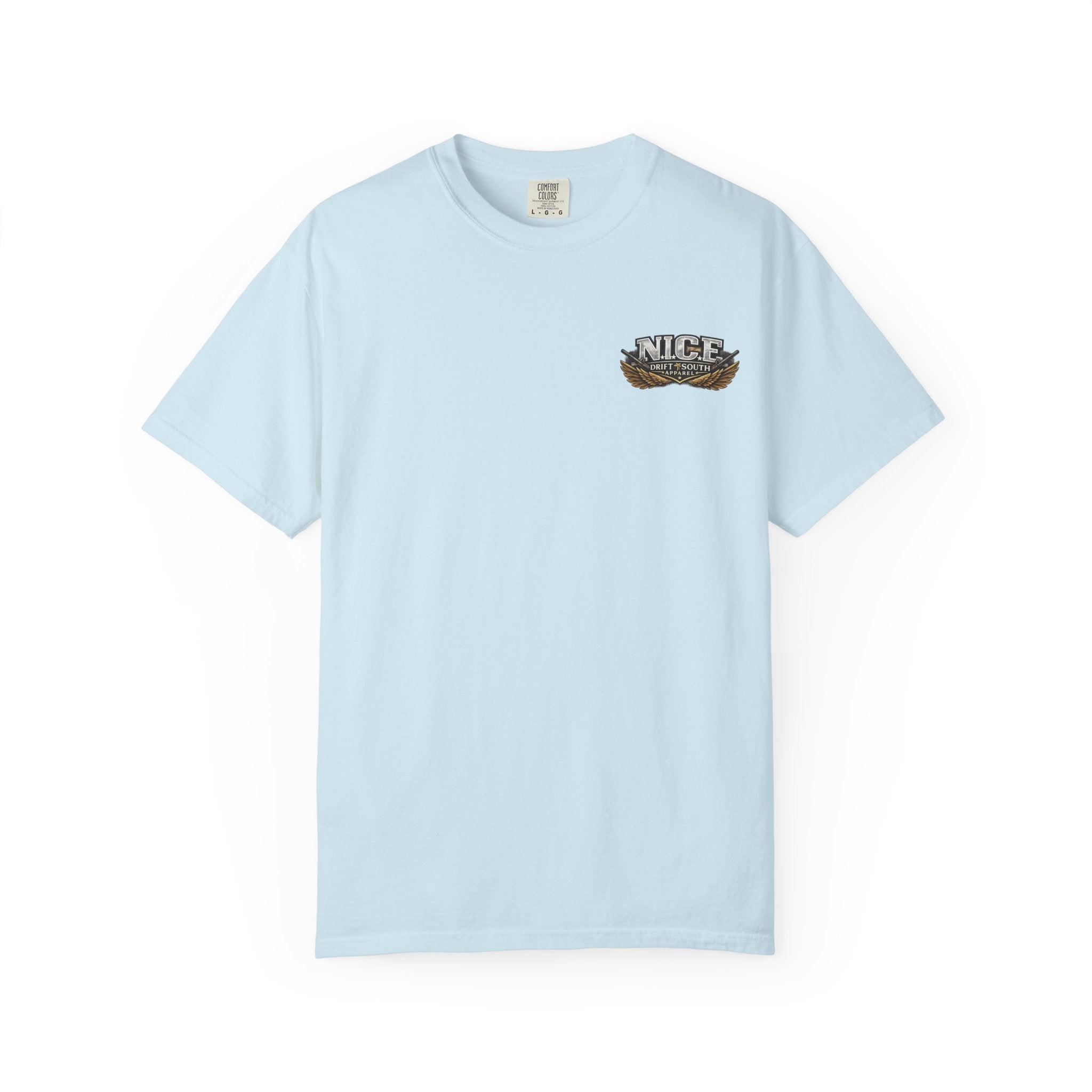 Drift South™-Patriotic “NICE” Eagle T-Shirt — Protecting Our Borders & Nation Graphic Tee
