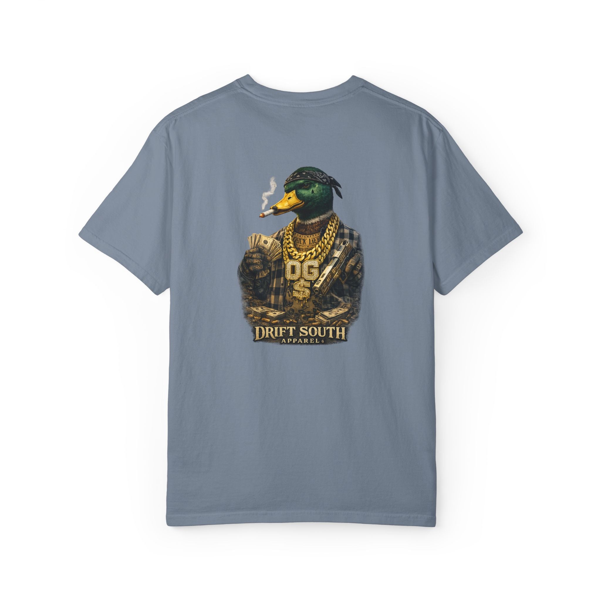 Gangster Mallard Duck T-shirt | Duck with Chains and Money