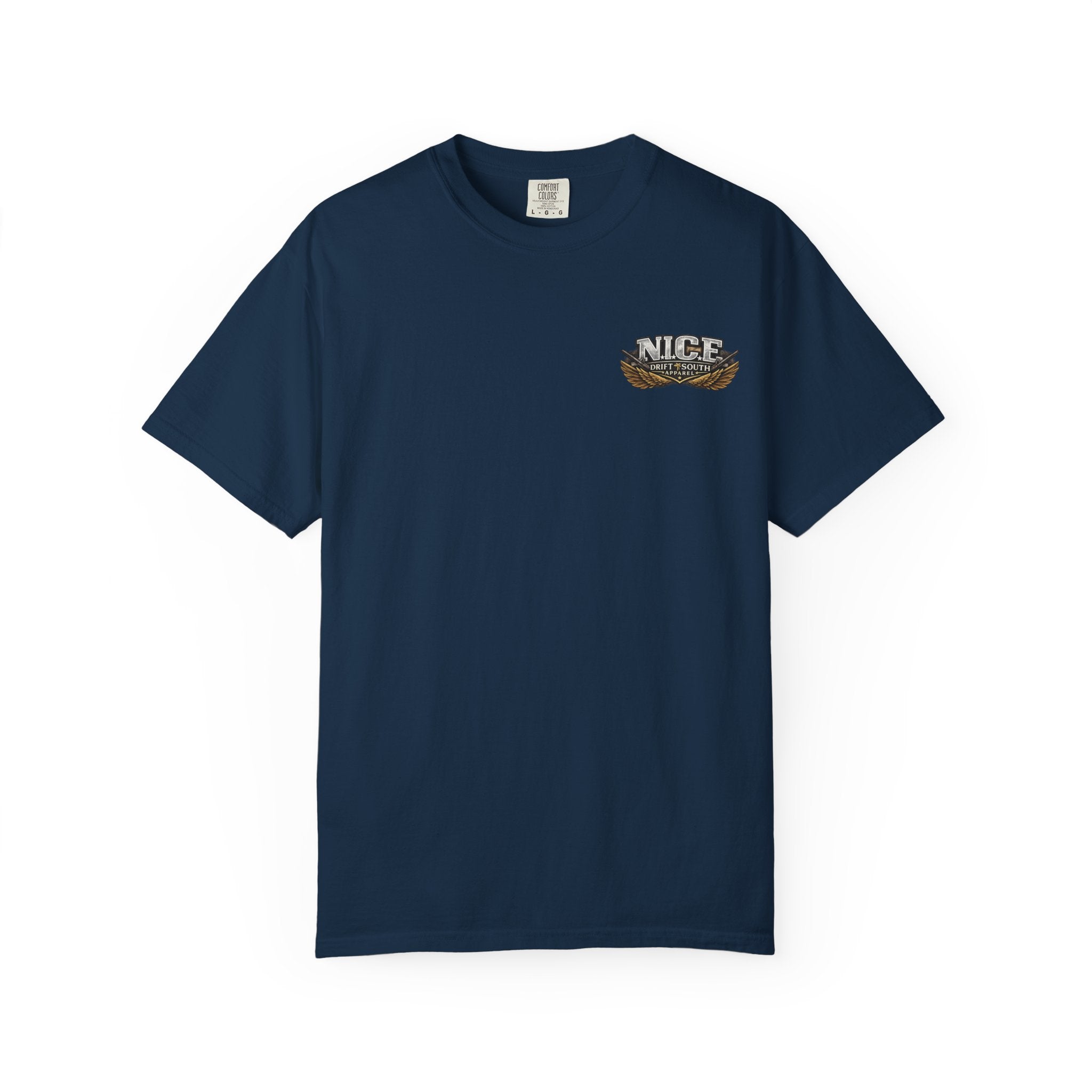 Drift South™-Patriotic “NICE” Eagle T-Shirt — Protecting Our Borders & Nation Graphic Tee
