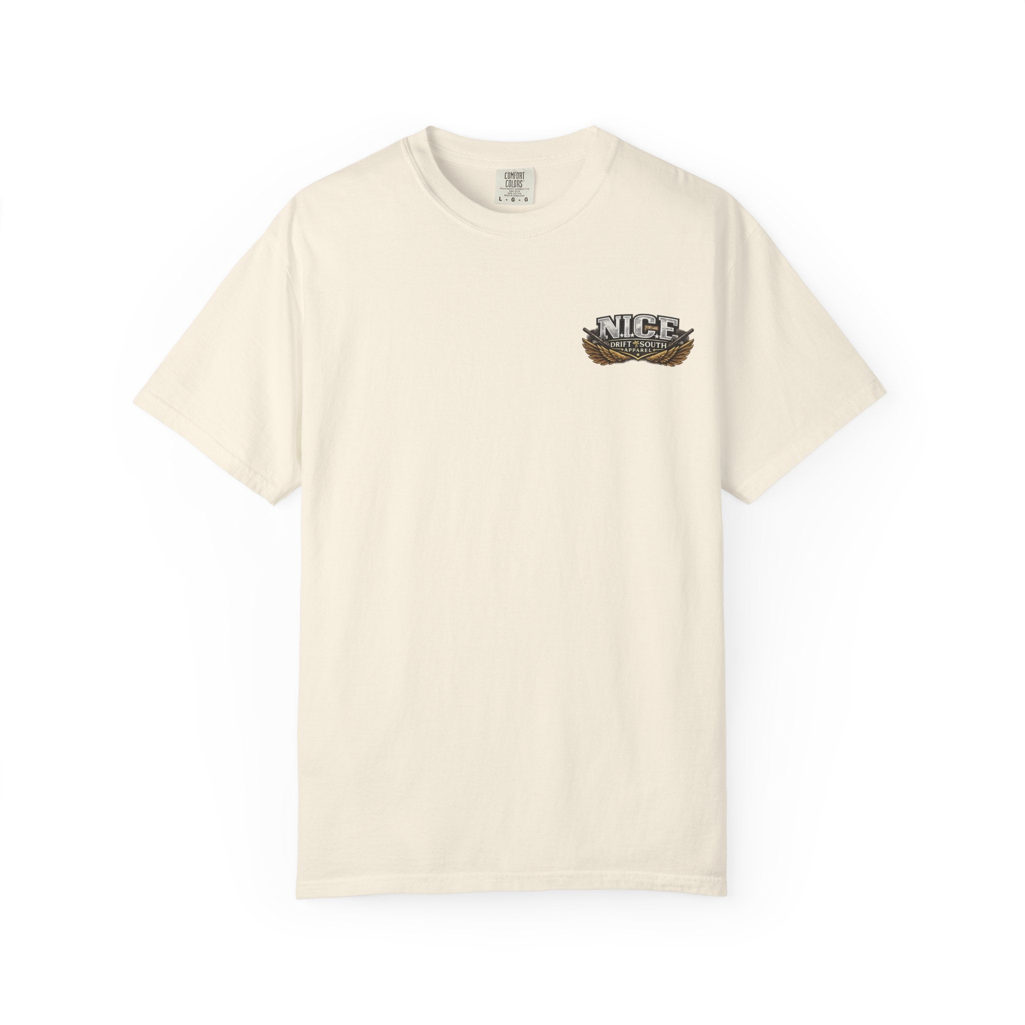 Drift South™-Patriotic “NICE” Eagle T-Shirt — Protecting Our Borders & Nation Graphic Tee