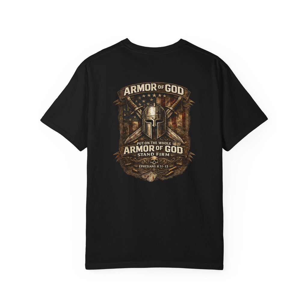 Armor of God T-Shirt — Christian Faith Graphic Tee ("Stand Firm")