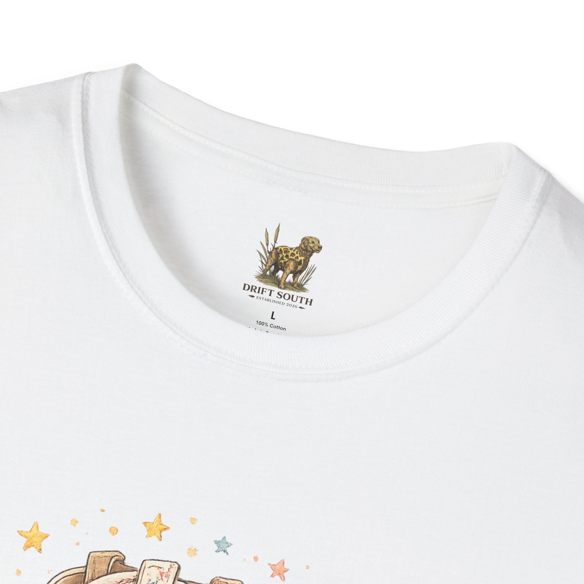 Faith Walk Graphic T-Shirt — Floral Cowboy Boots & Cross Design