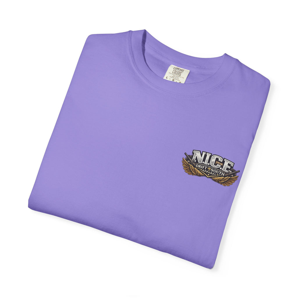 Drift South™-Patriotic “NICE” Eagle T-Shirt — Protecting Our Borders & Nation Graphic Tee