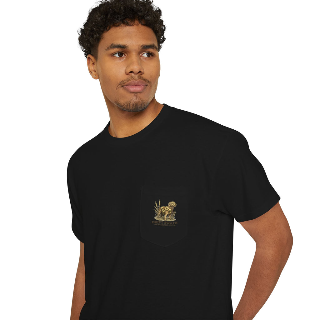 Drift South Retriever Heritage Pocket Tee | Established 2026