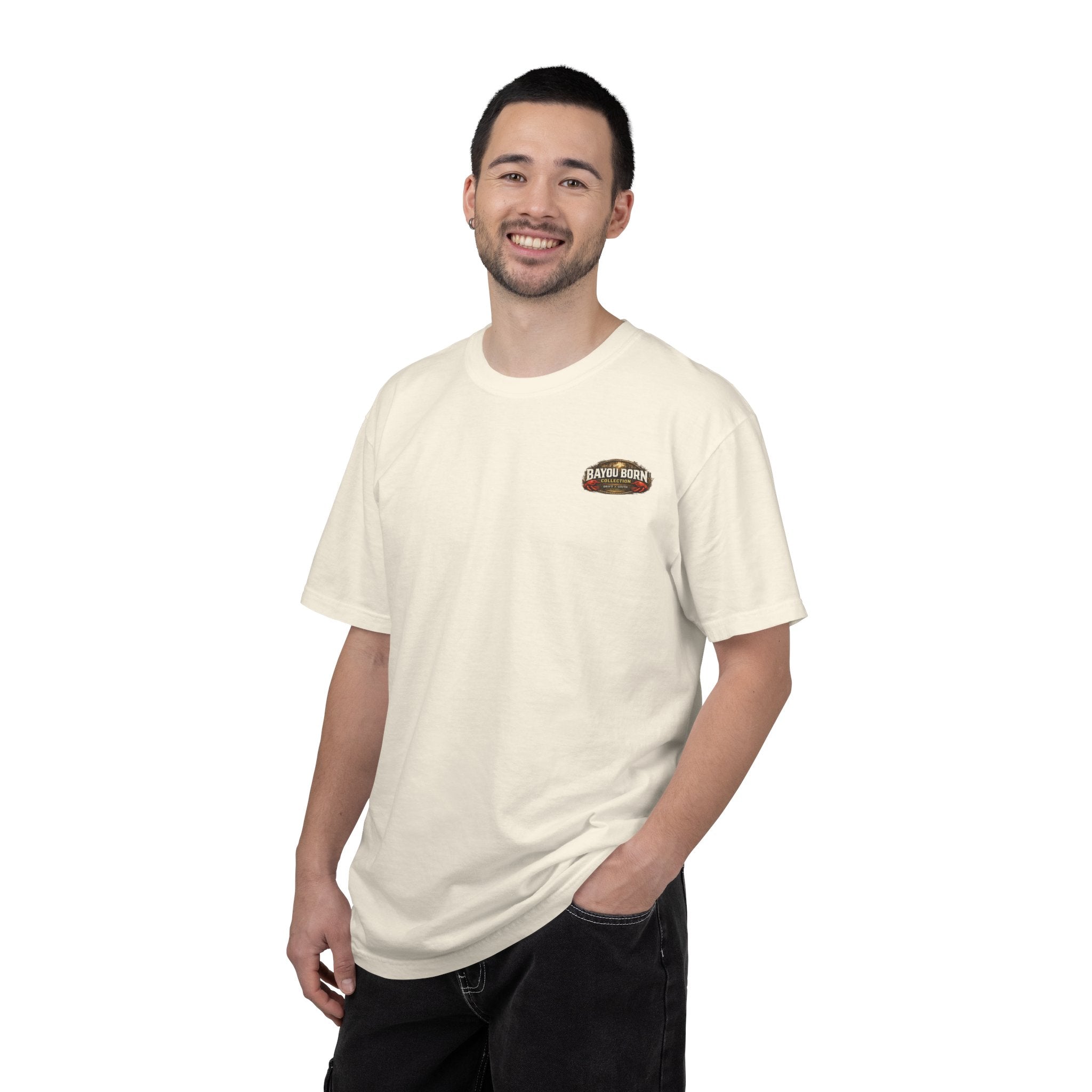 Drift South™-Mud, Sweat & Seasoning Cajun Crawfish Boil T-Shirt | Bayou Born Collection