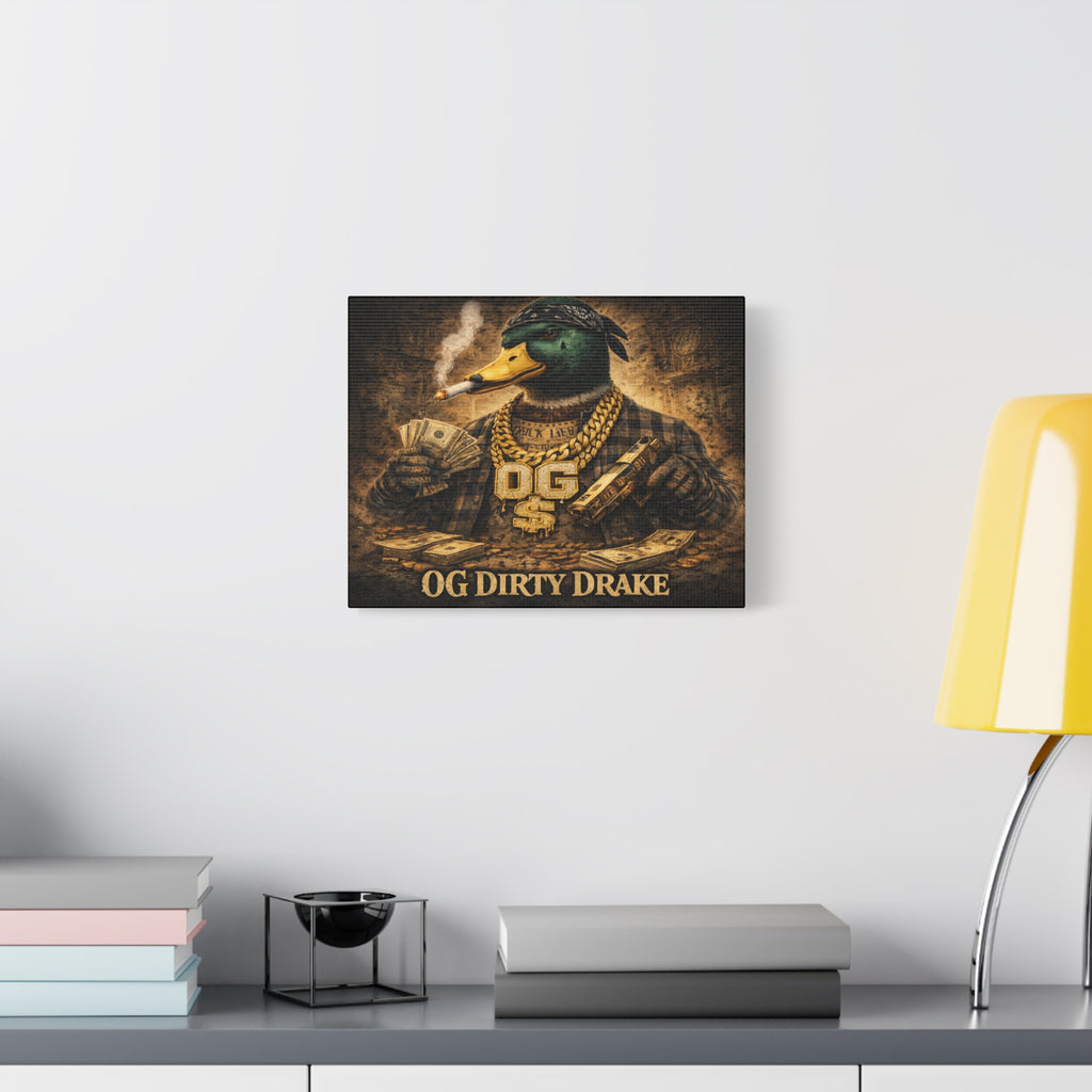 OG Dirty Drake Canvas Wall Art — Rap Duck Poster Matte Stretched