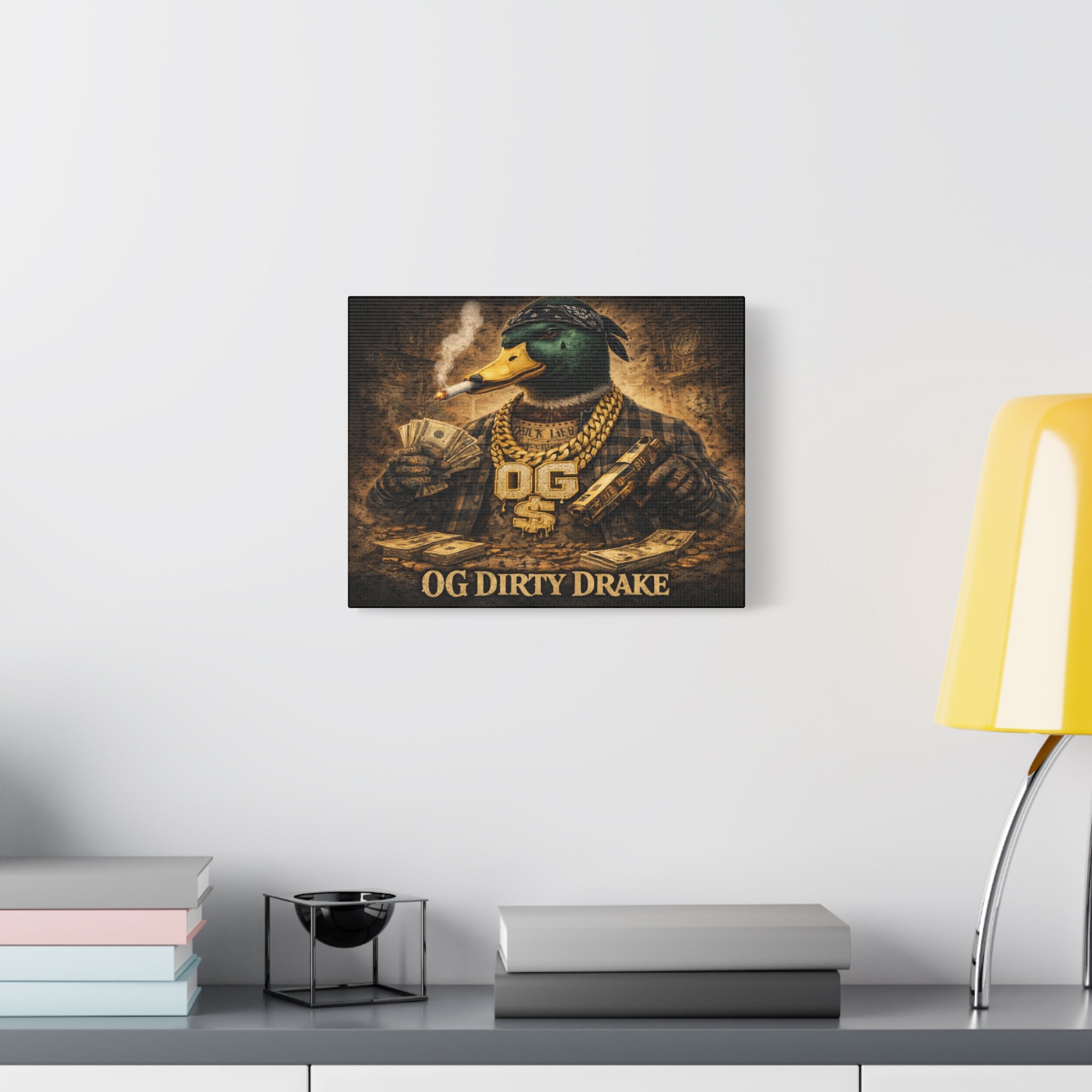 OG Dirty Drake Canvas Wall Art — Rap Duck Poster Matte Stretched