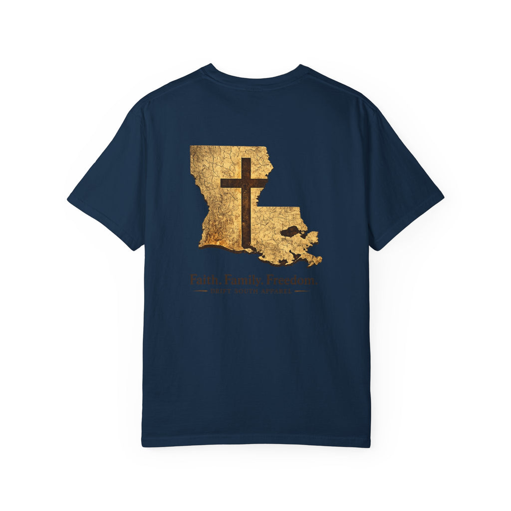 Drift South™-Louisiana Faith Shirt | Drift South Apparel – Faith Family Freedom Tee