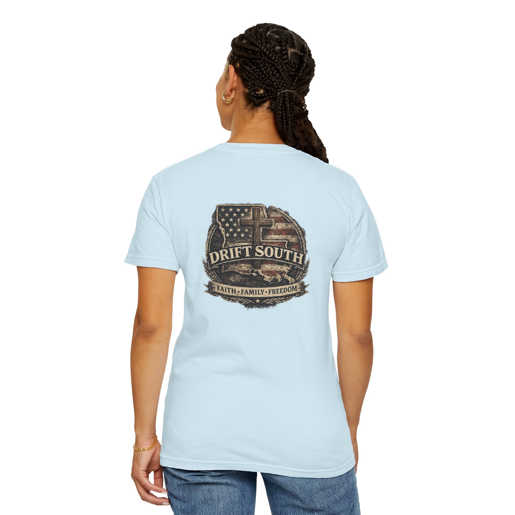 Drift South™-Faith Family Freedom Tee