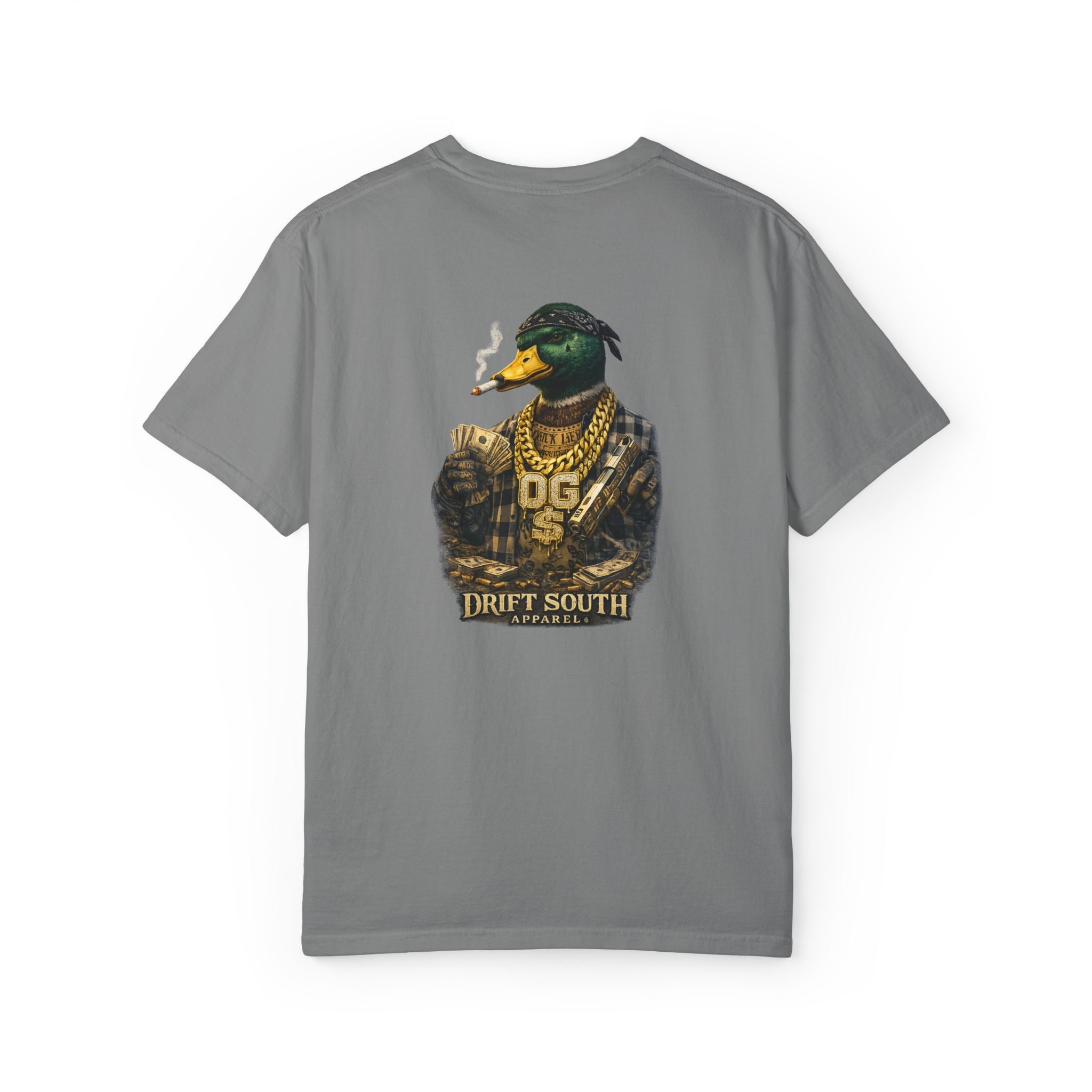 Gangster Mallard Duck T-shirt | Duck with Chains and Money
