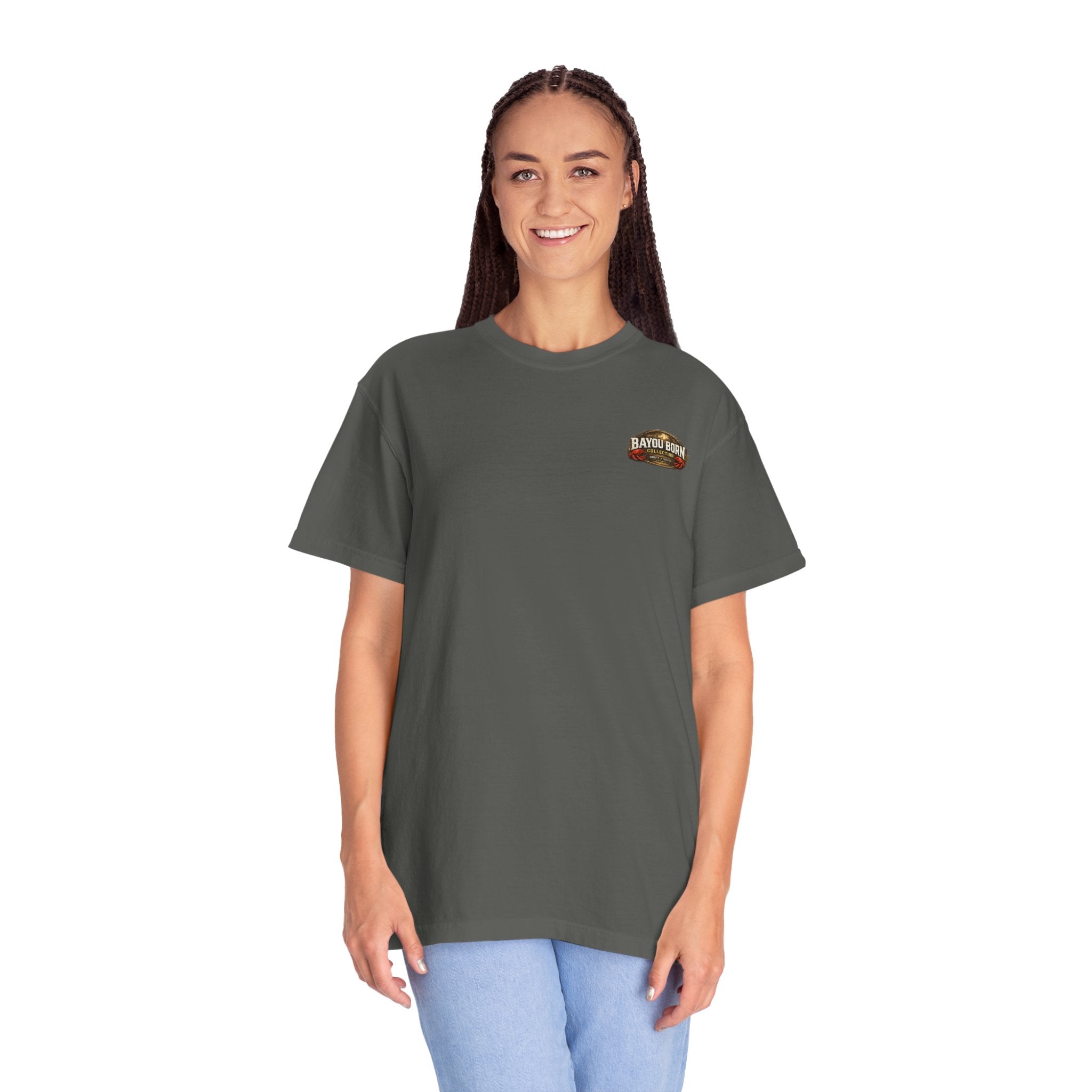 Drift South™-Mud, Sweat & Seasoning Cajun Crawfish Boil T-Shirt | Bayou Born Collection
