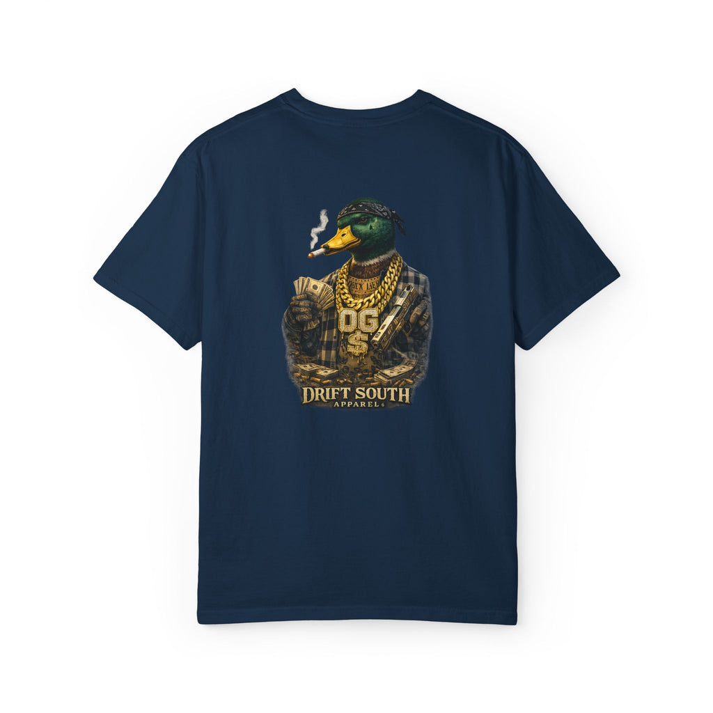 Gangster Mallard Duck T-shirt | Duck with Chains and Money